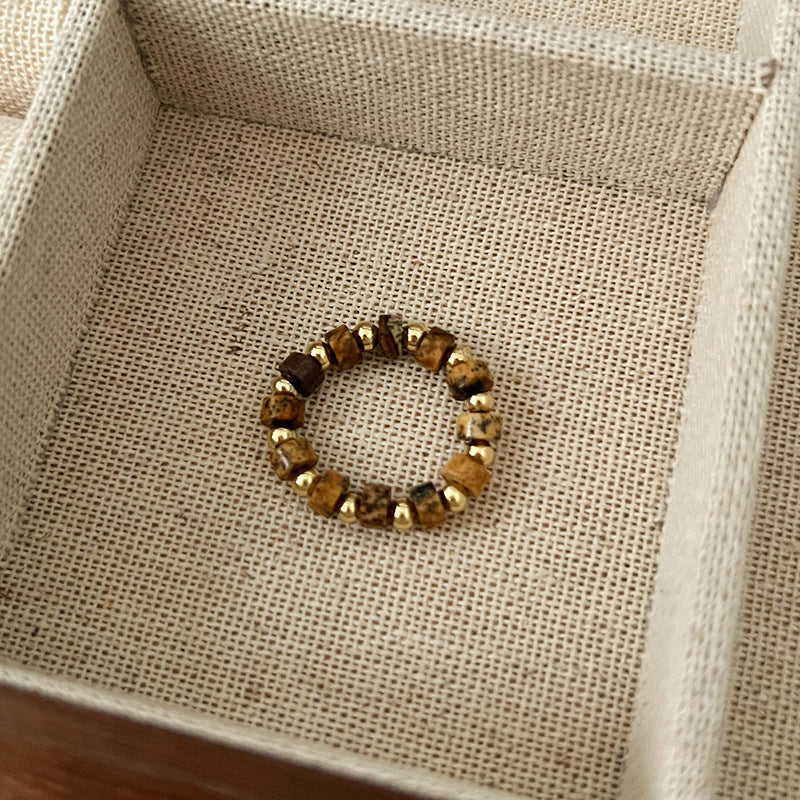 Beads Niche Design Advanced Finger Light Luxury Rings