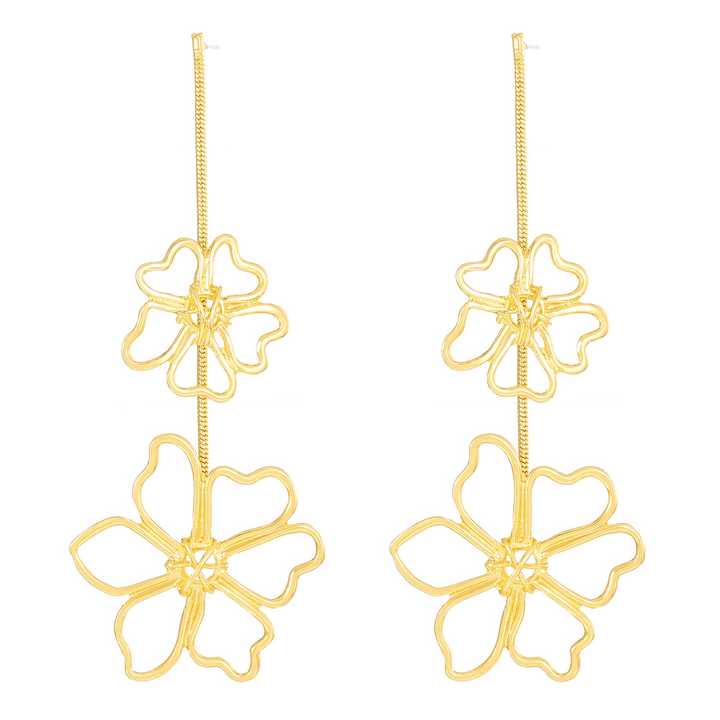 Women's Exaggerated Leaves Flower Retro Fashion Long Earrings