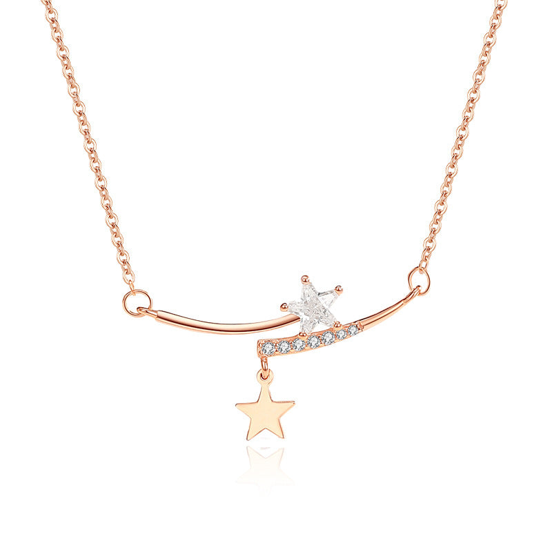 Women's Temperamental Minority Design Sense Smile Sterling Sier Necklaces