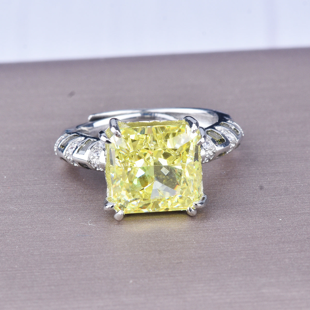 Women's Cut Inlaid High Carbon Diamond Aquamarine Rings