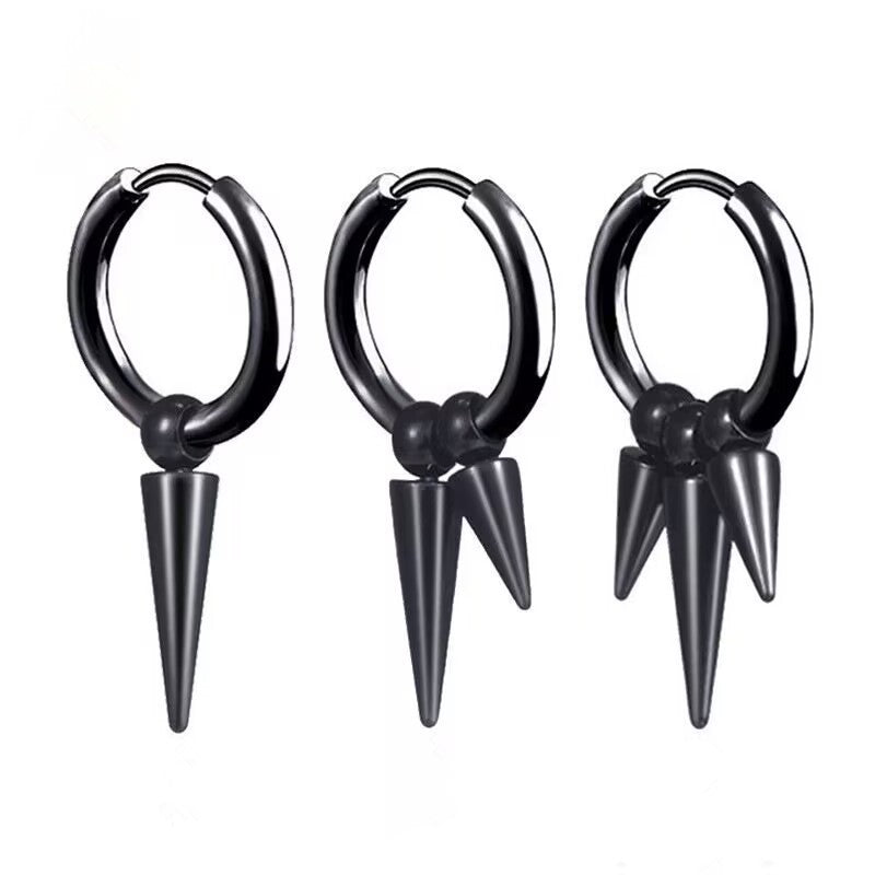 Spring Ear Clip Male Tassel Female Earrings