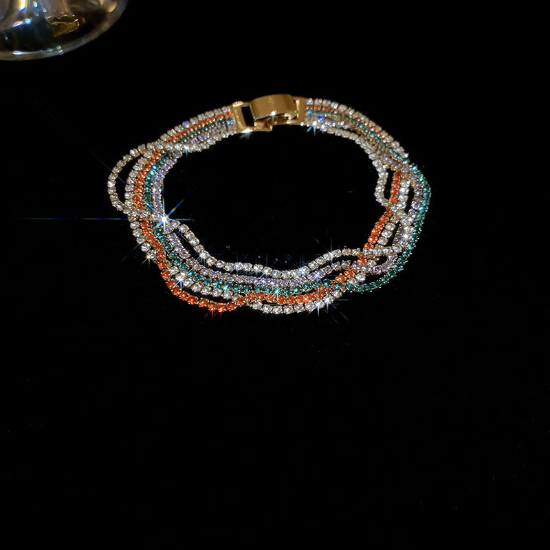 Women's Crystals Buckle Brace Lace Exquisite Fashion Bracelets