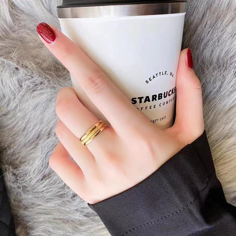 Titanium Steel Female Special Interest Light Luxury Rings