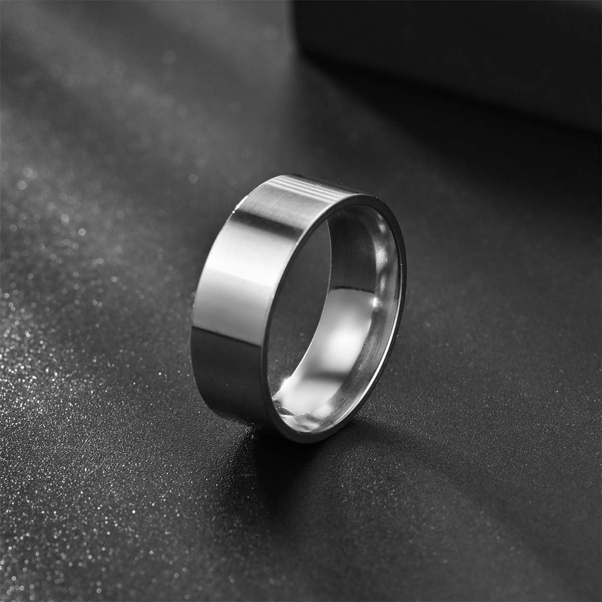 Inner Ball Outer Flat Can Carve Writing Rings