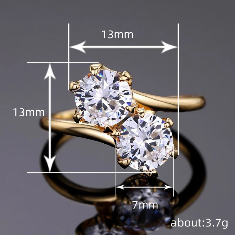 Women's Super Flash Zircon Fashion Proposal Engagement Ring