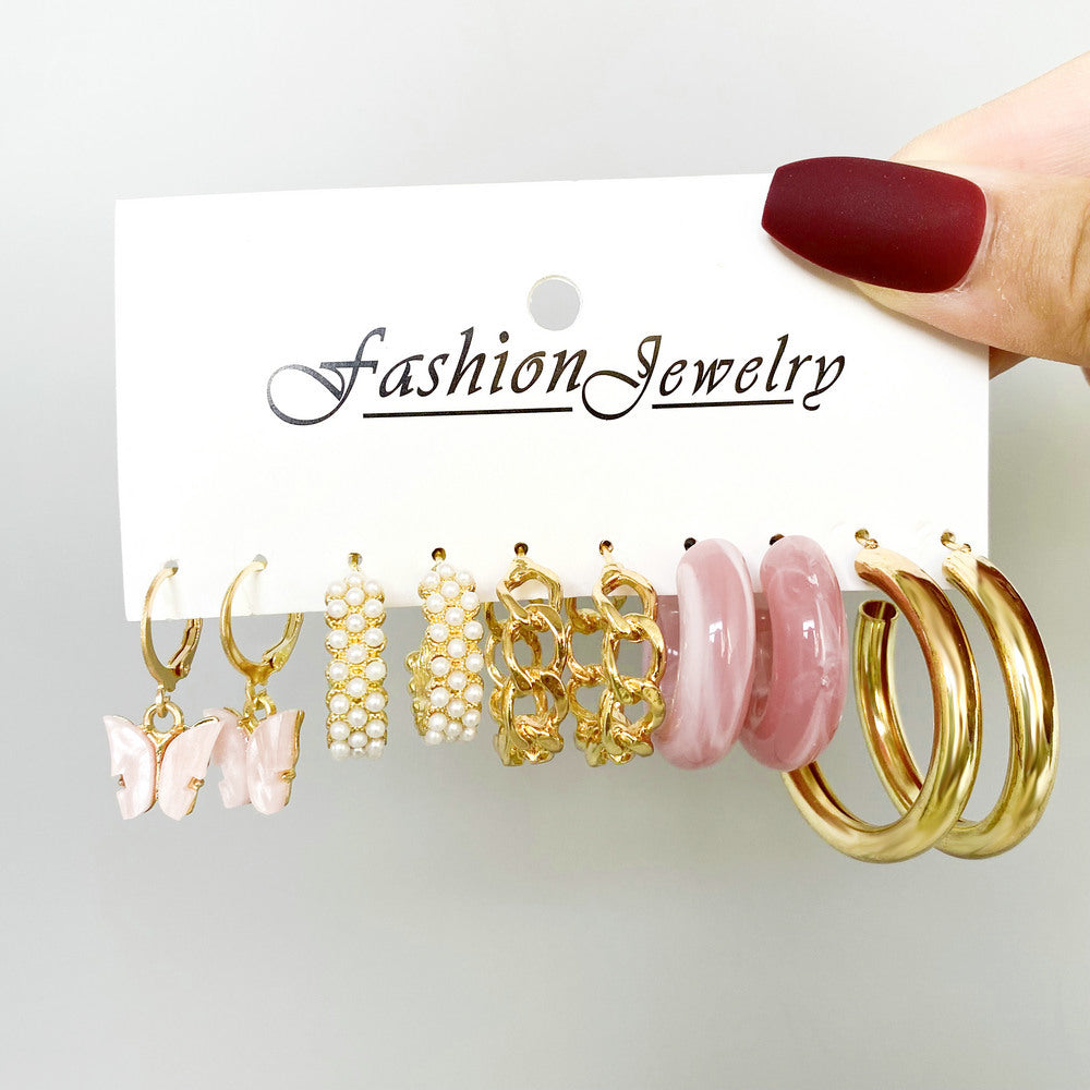 Pairs Creative Personality Leopard Print Flowers Shaped Rings
