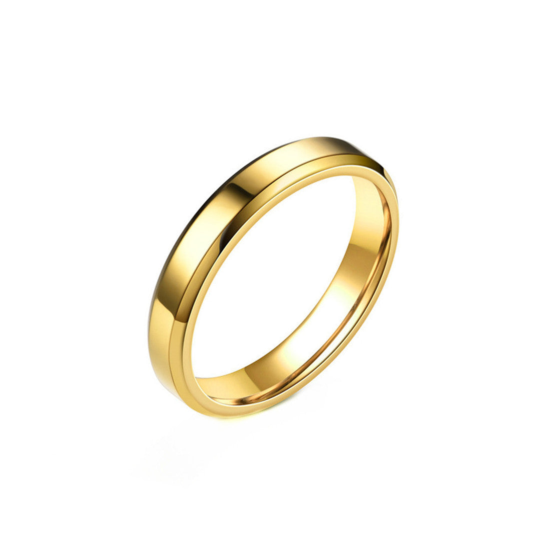 Can Carve Writing Double Beveled Titanium Rings