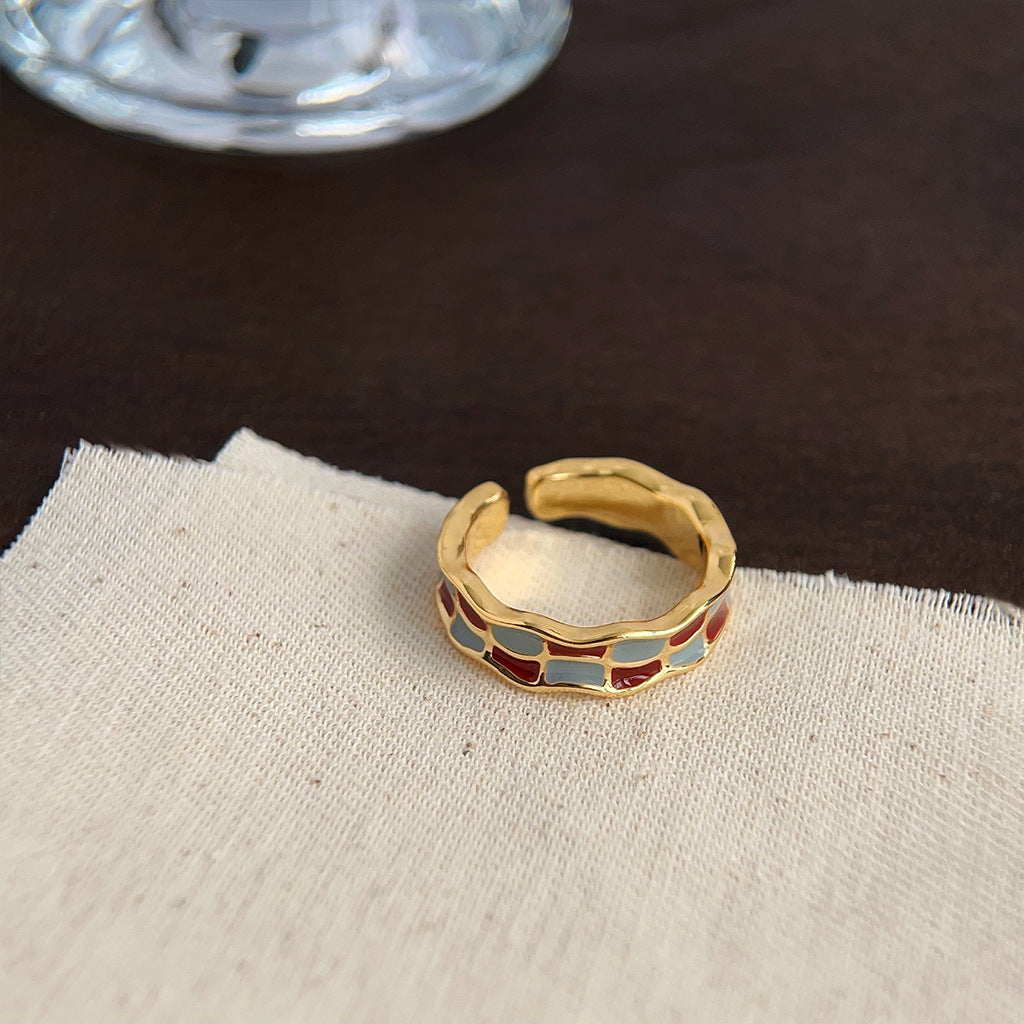 Oil Dripping Female Personality Design Tide Affordable Luxury Fashion Rings