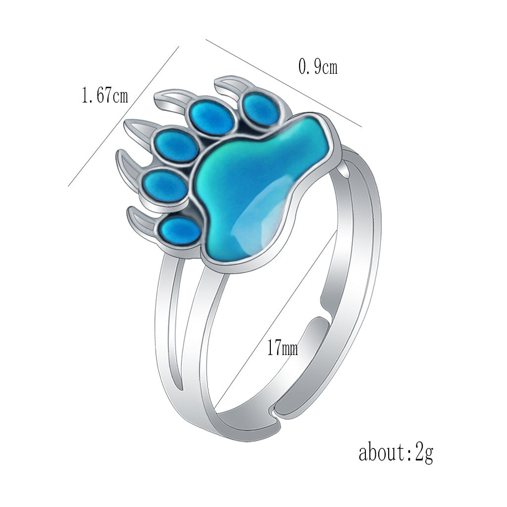 Fashion Personality Boys Polar Bear Mood Rings
