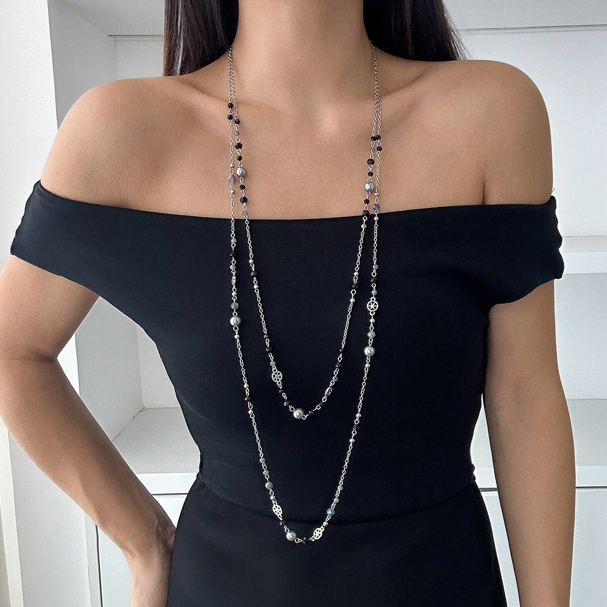 Women's Long Retro Ethnic Style Star Tassel Necklaces