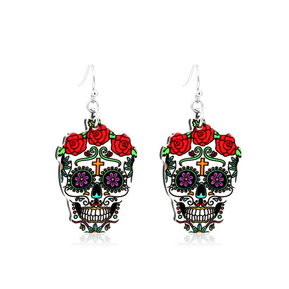 Alloy Funny Fun Ghost Pumpkin Spider Earrings