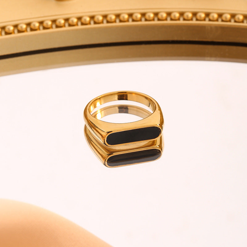 French Fashion Exaggerated Geometric Acrylic Element Rings