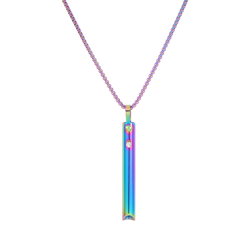 Whistle Adjustable Breath Relieve Anxiety Stainless Necklaces