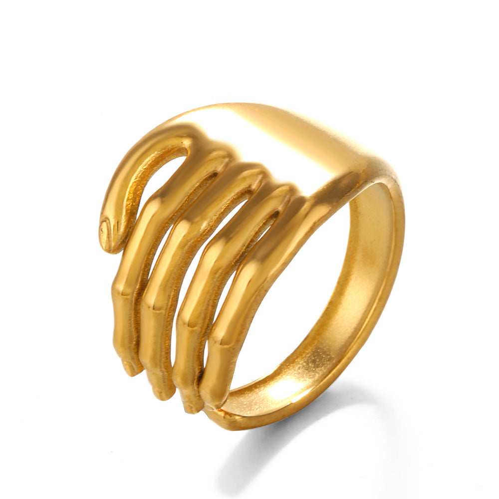 Hop Cold Adjustable Opening Gold Plated Rings
