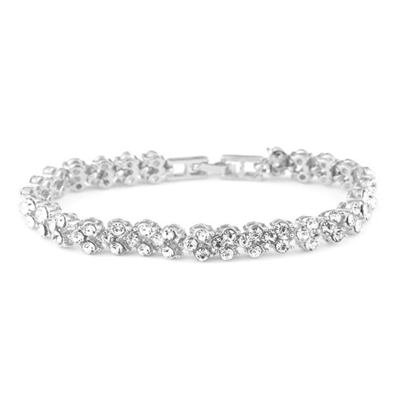 Women's Roman Brick Crystal Bangle Accessories Bracelets