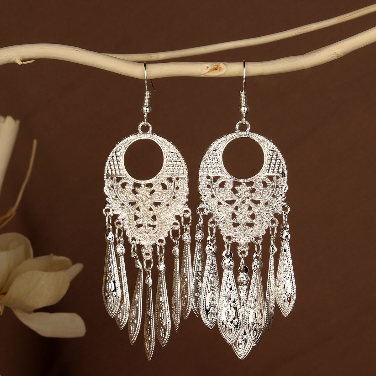 Chinese Style Retro National Miao Sier Earrings