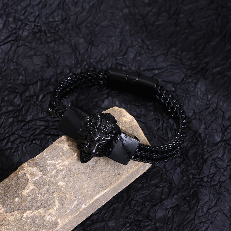 Men's Double Row Chain Magnetic Buckle Hip Bracelets
