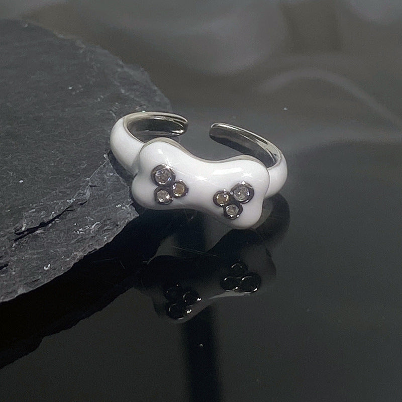 Cream Style Niche Design Personality Cartoon Creative Rings