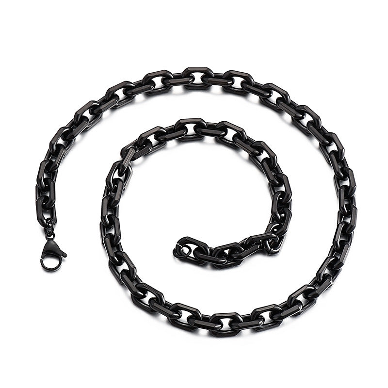 Men's Power Style Personalized Black Plated Edging Bracelets