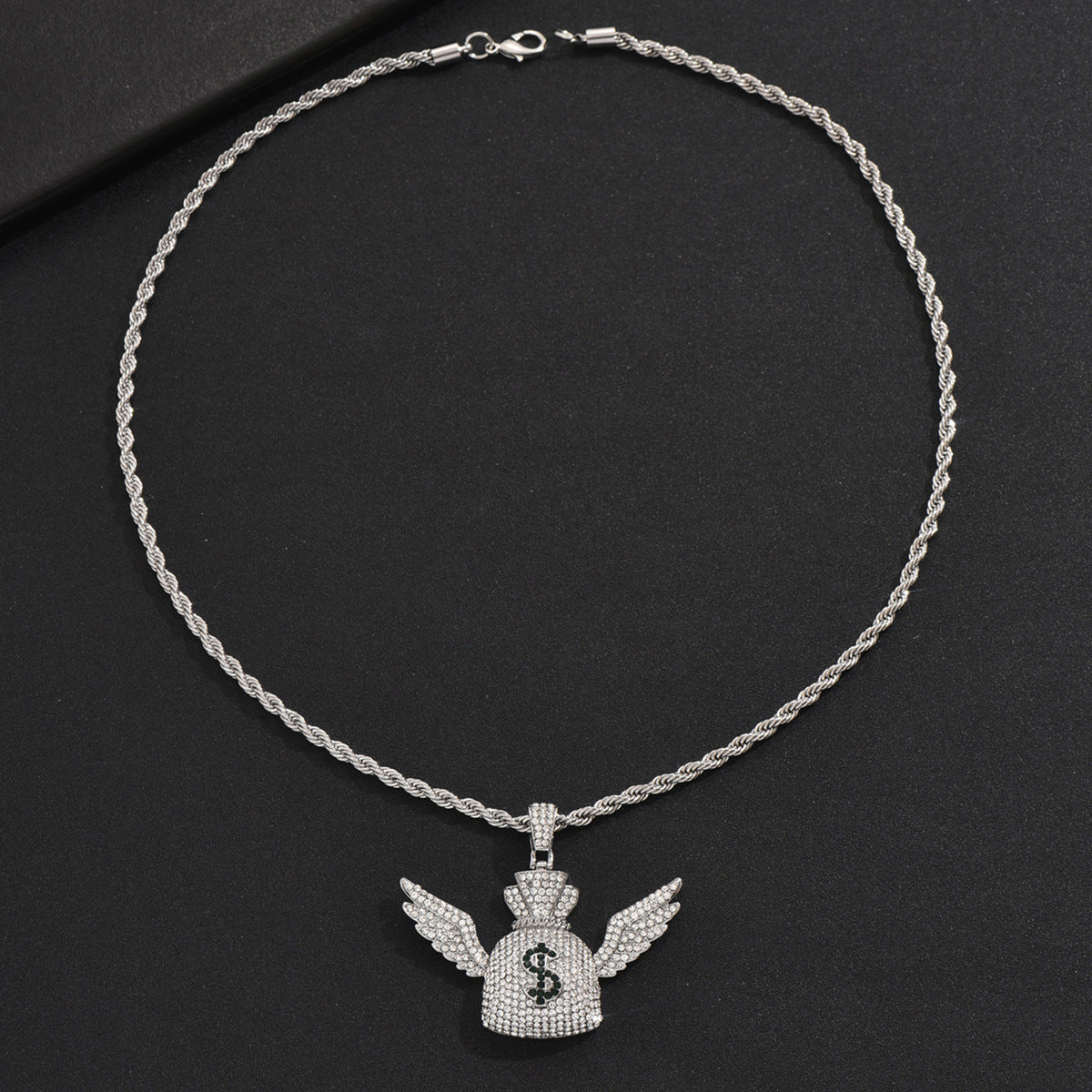 Men's Zircon Cross Design Clavicle Chain Hip Necklaces