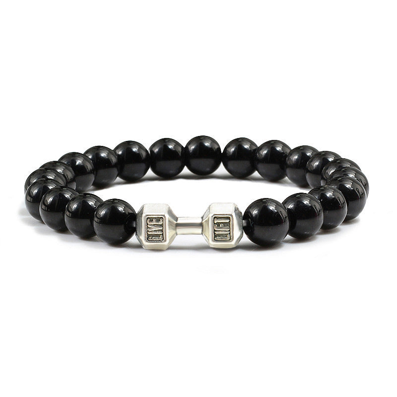 Beaded Black Frosted Stone Color Turquoise Bracelets