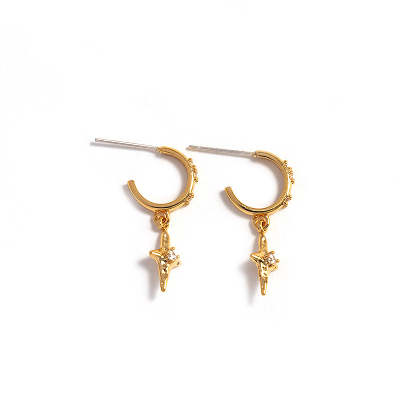 Women's Simple Niche High-grade Zircon Elegant Light Extravagant Love Earrings