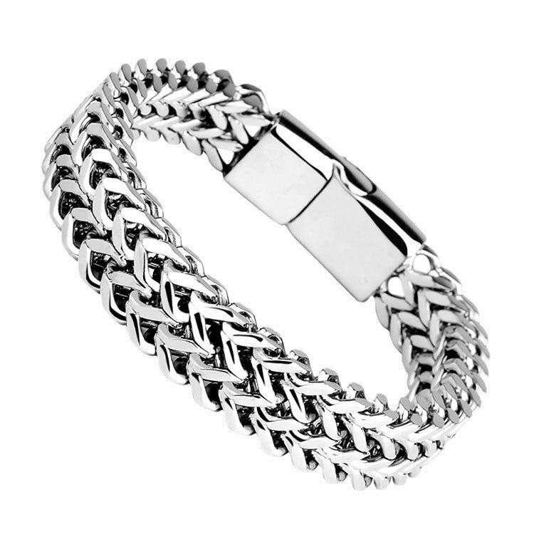 Men's Hip Hop Titanium Steel Thick Korean Street Trendy Bracelets