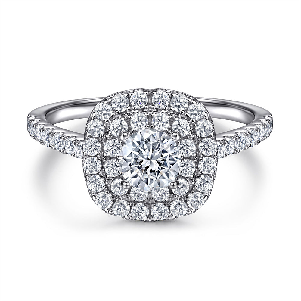 Wedding Suit Set Sterling Sier Zircon Rings