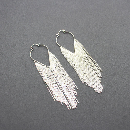 Graceful Jewelry Long Tassel Small Temperament Earrings