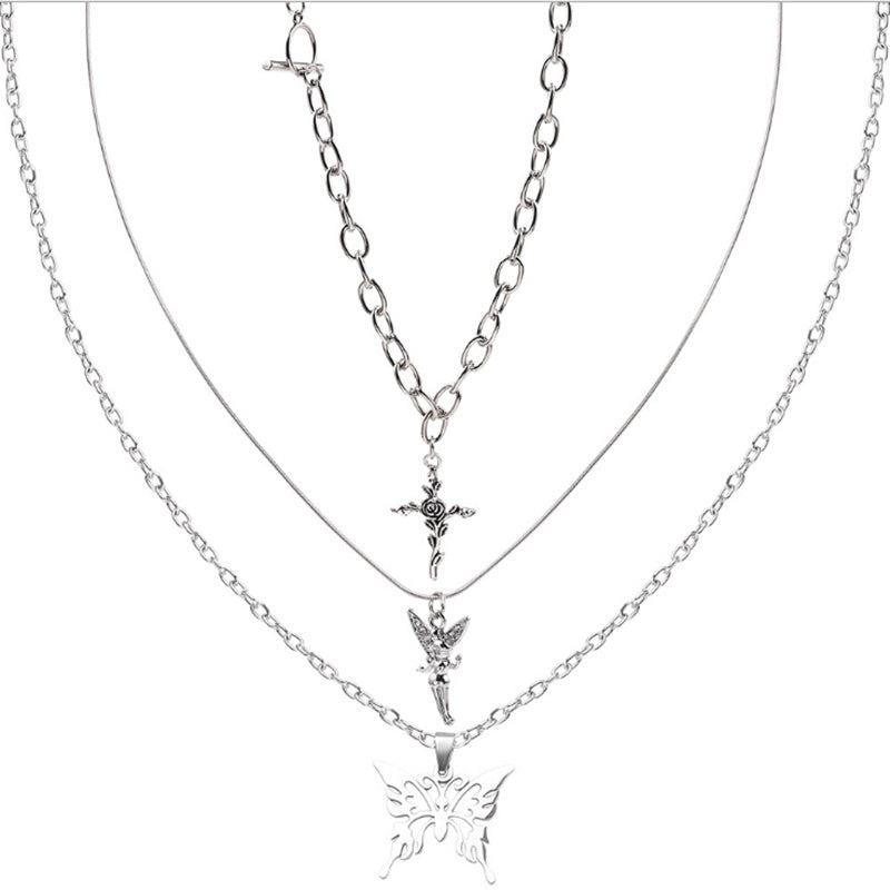 Style Disco Angel Rose Butterfly Personalized Necklaces
