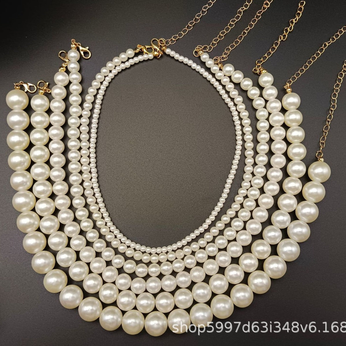 Women's Simple Fashion Imitation Pearl Round Beads Necklaces