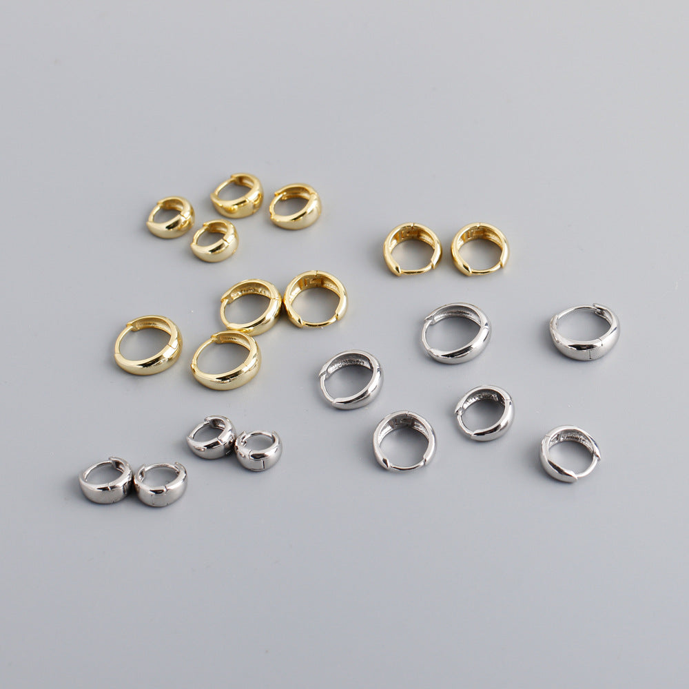 Women's Sterling Sier Wide Face Earclip Personality Bracelets