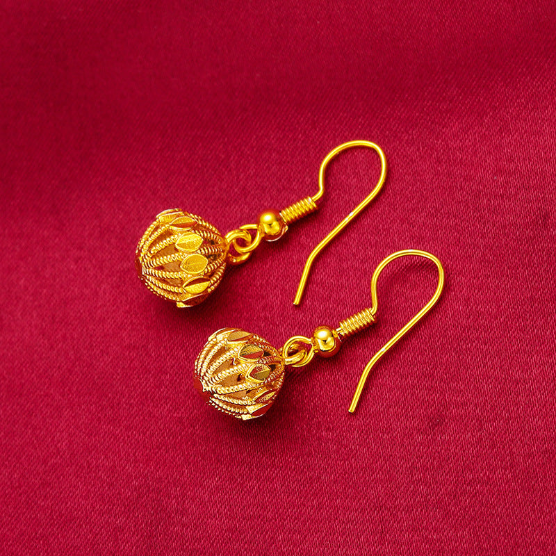Women's Brass Gold Plated Vintage Bridal Fashion Earrings
