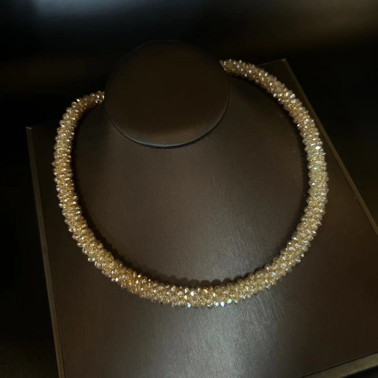 Row French Retro Woven Simple Clavicle Necklaces