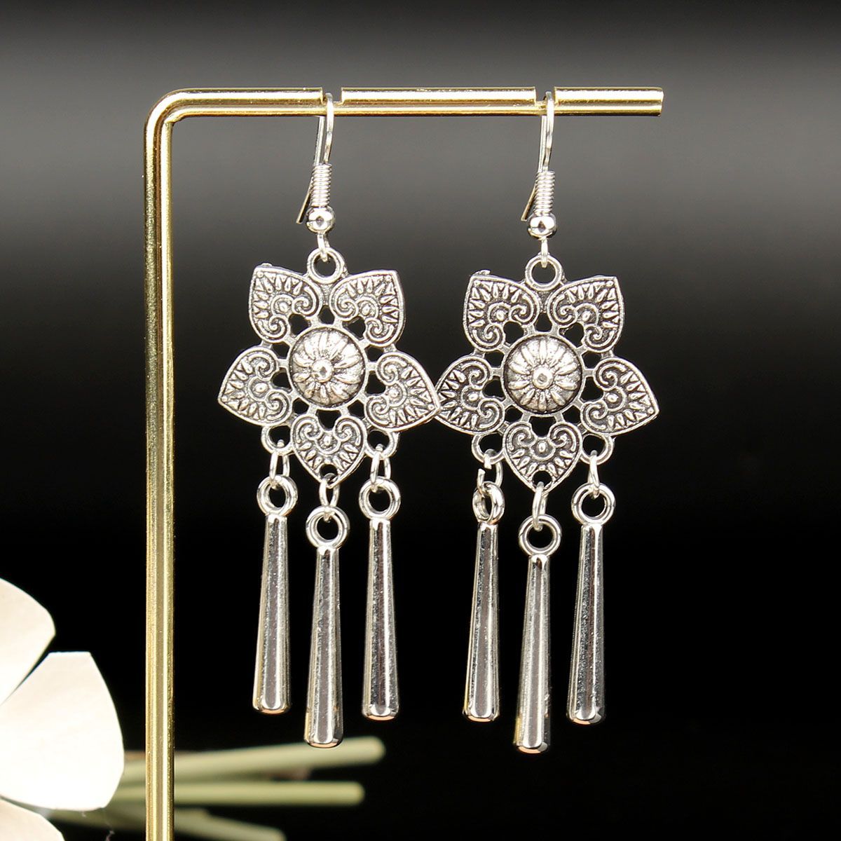 Chinese Style Retro National Miao Sier Earrings