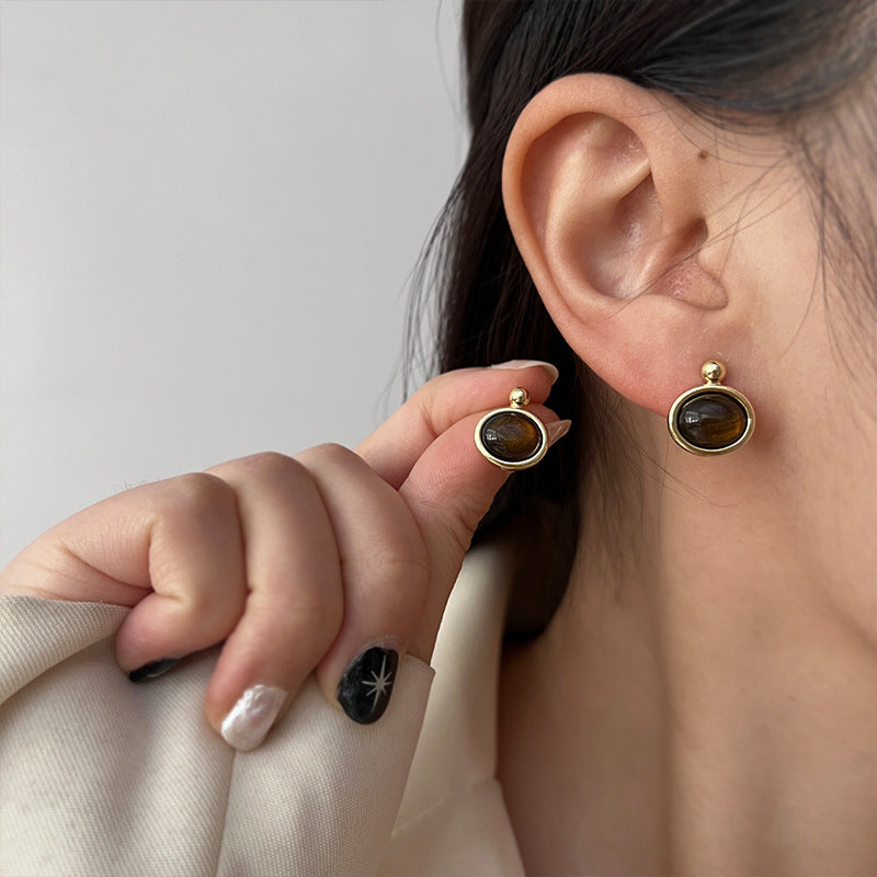 Simple Light Luxury Metal Female Graceful High Rings