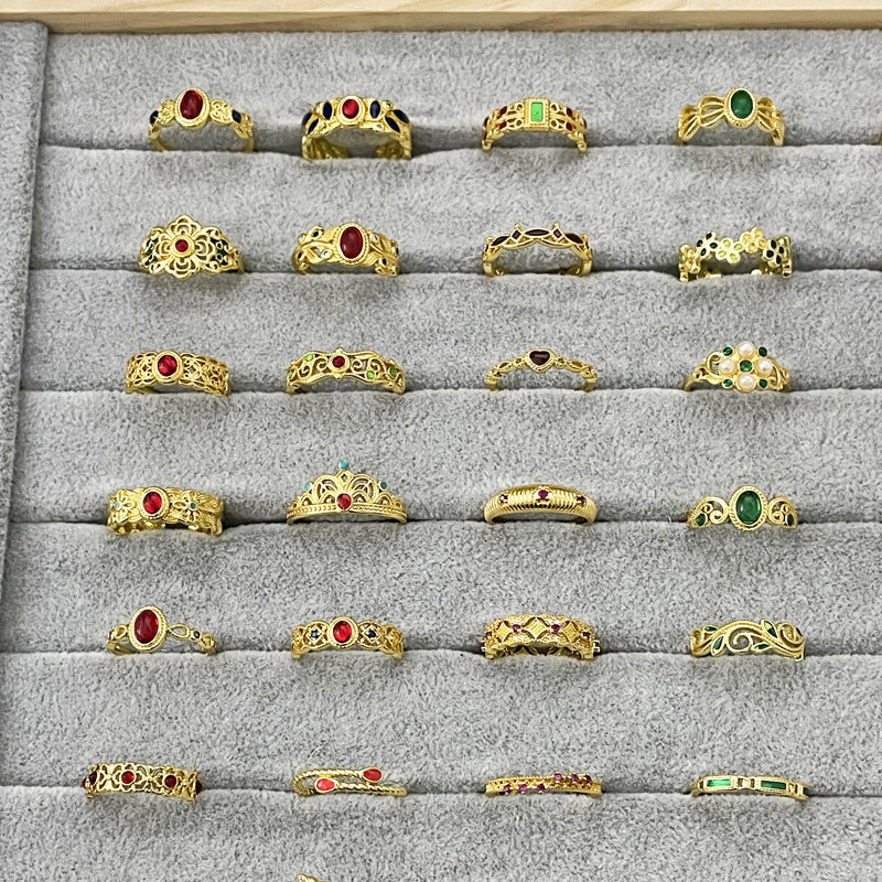 Flower Fashion Personalized Opening Adjustable Index Finger Rings