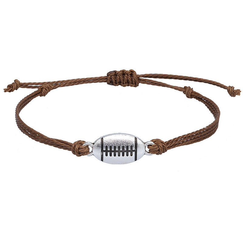 Waterproof Wax Line Woven Volleyball Baseball Bracelets