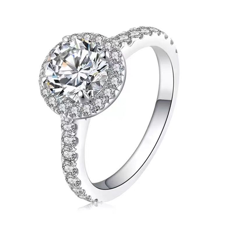 Bag Square Karat Female Simple Graceful Love Proposal Rings
