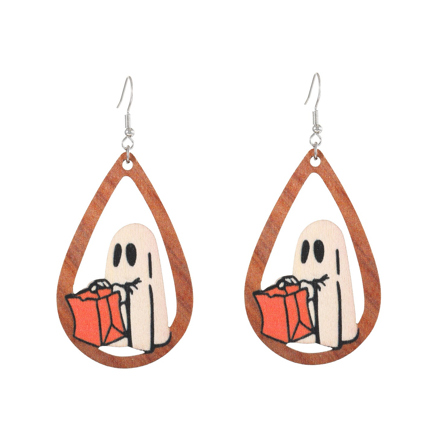 Alloy Funny Fun Ghost Pumpkin Spider Earrings
