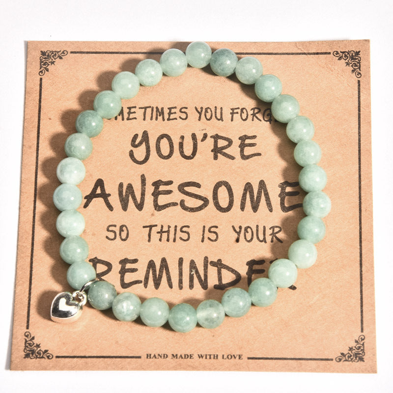 African Turquoise Drawing Stone Yoga Agate Bracelets