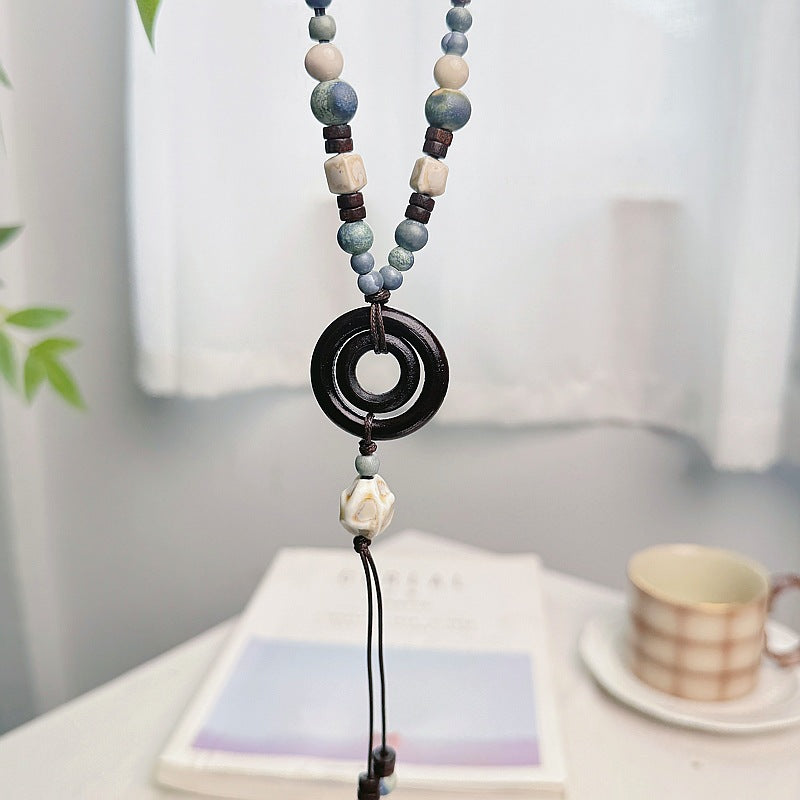 Elements Ceramic Artistic Butterfly Ornament National Necklaces