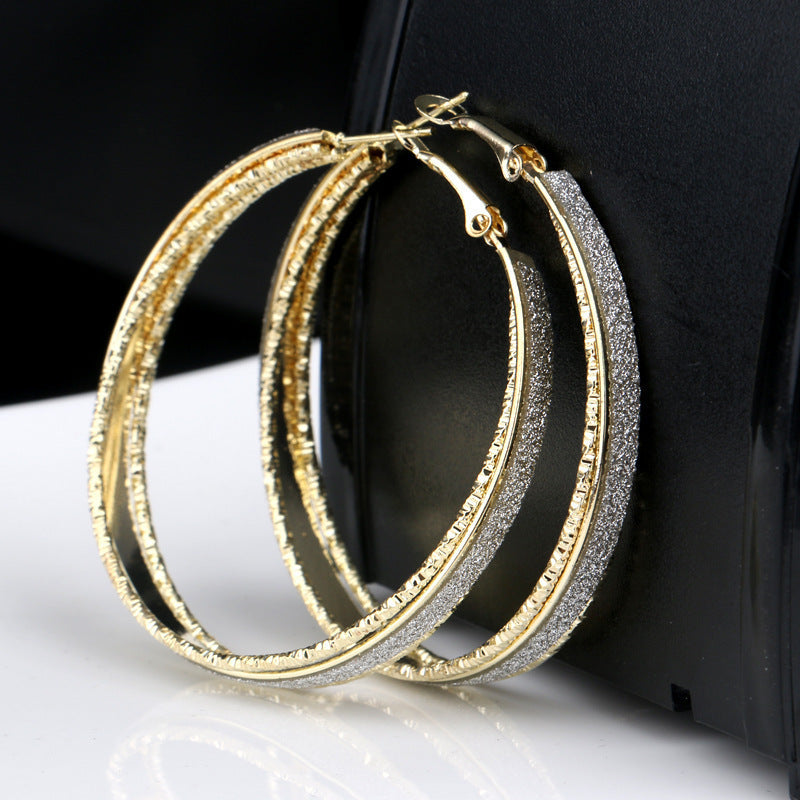 Fashion Ornament Popular Stickers Frosted Water Earrings