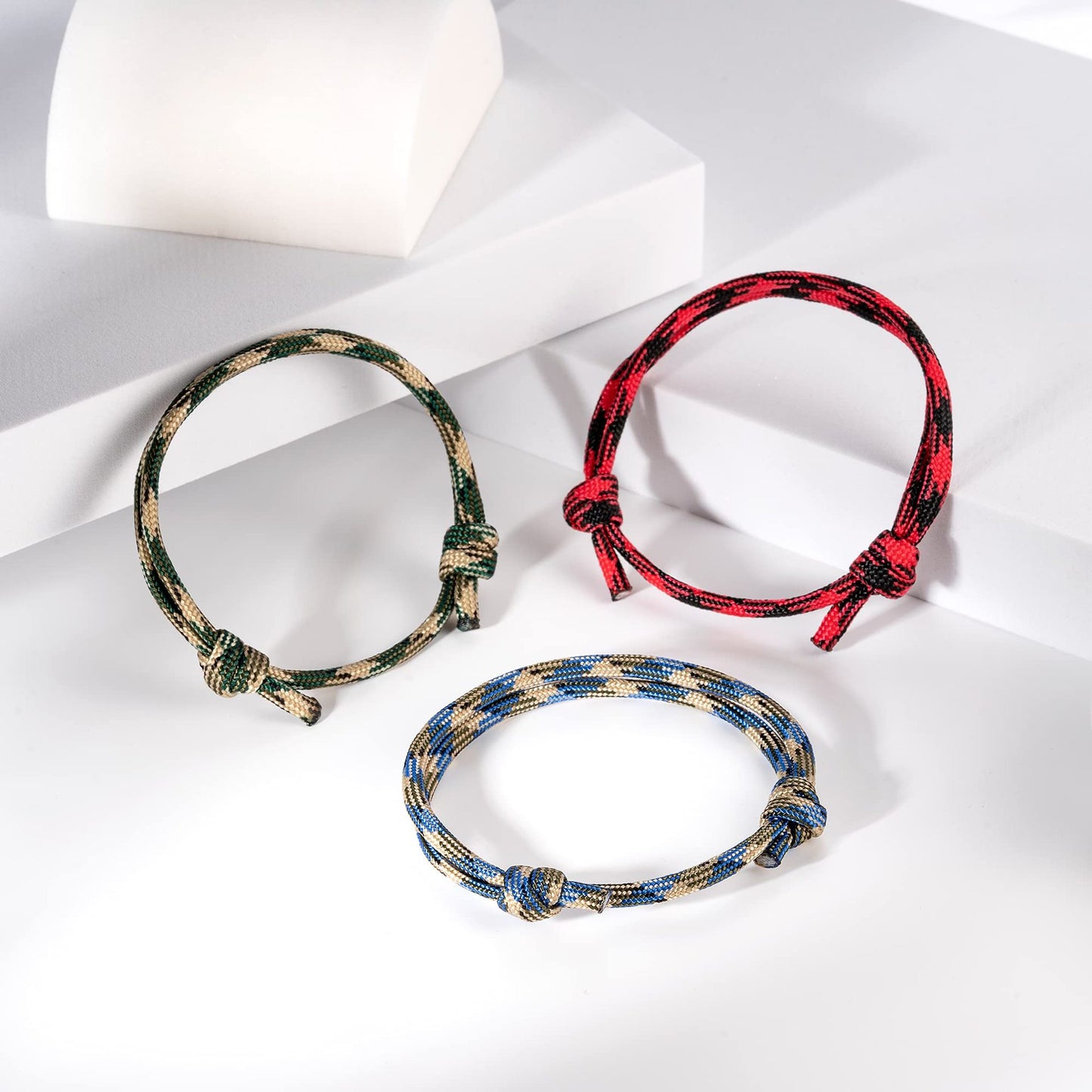 Men's Nautical Nylon Adjustable Handmade Braided Rope Bracelets