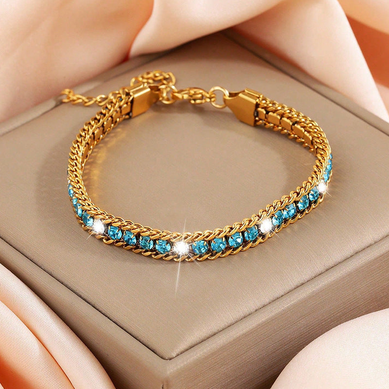 Women's Fashion Summer Versatile Personality Temperament Chain Titanium Bracelets