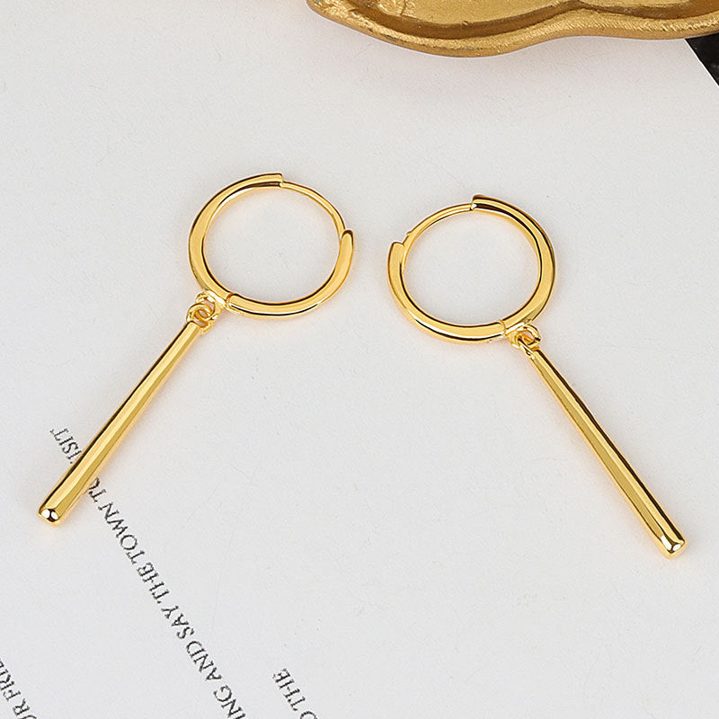 Women's & Men's Sier Long For Elegant Simple Trendy Earrings
