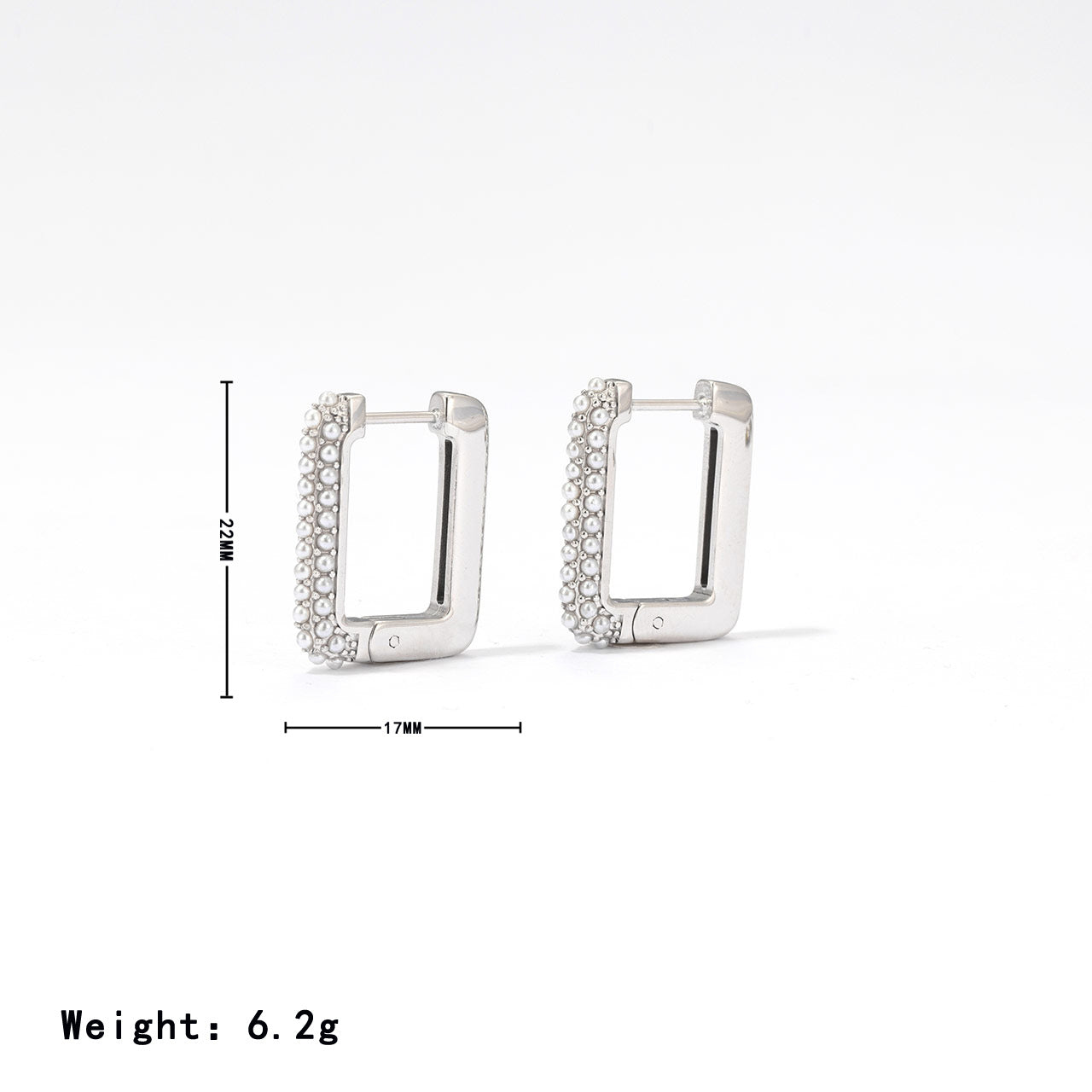 Square Fashion Ear Clips Advanced Design Earrings
