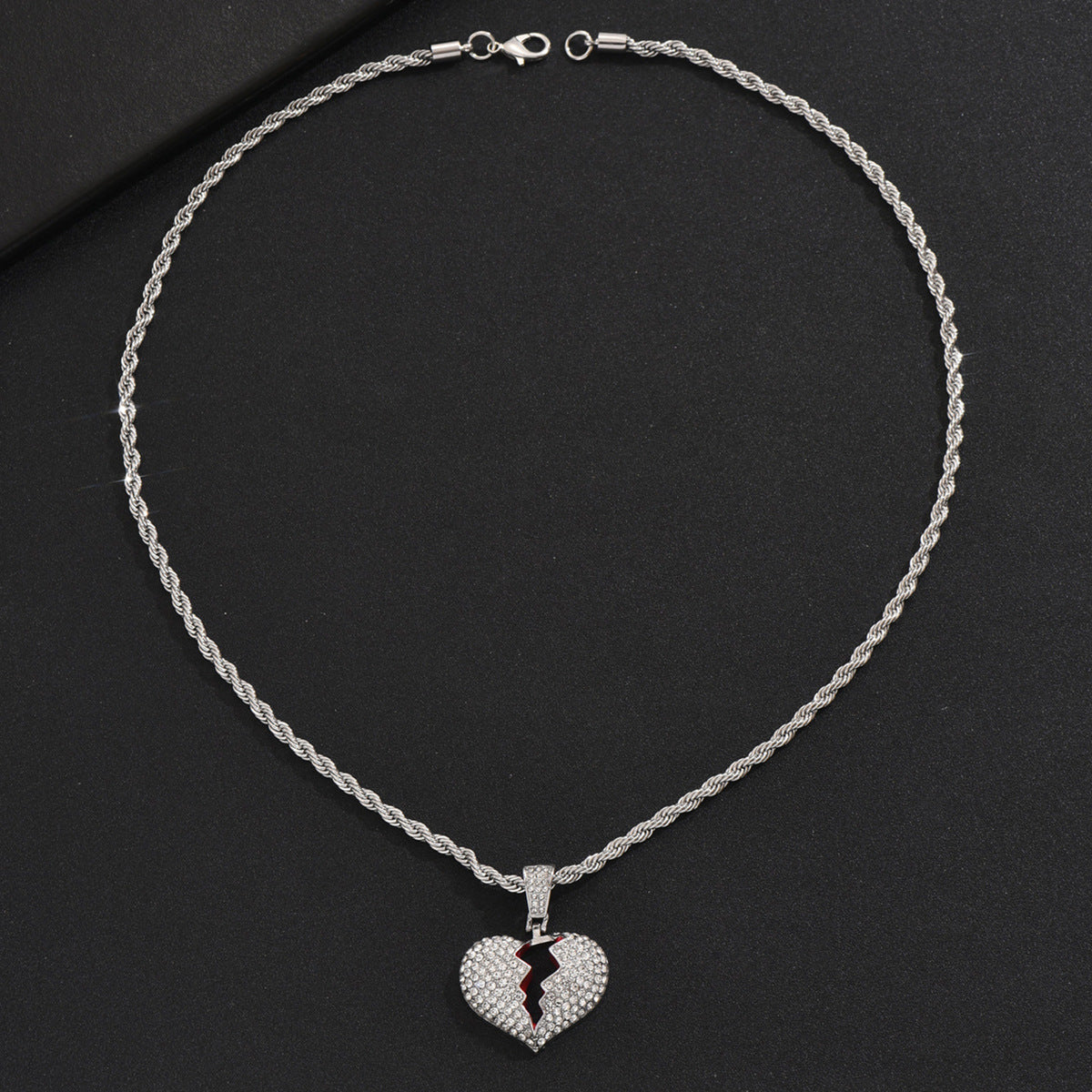 Men's Zircon Cross Design Clavicle Chain Hip Necklaces