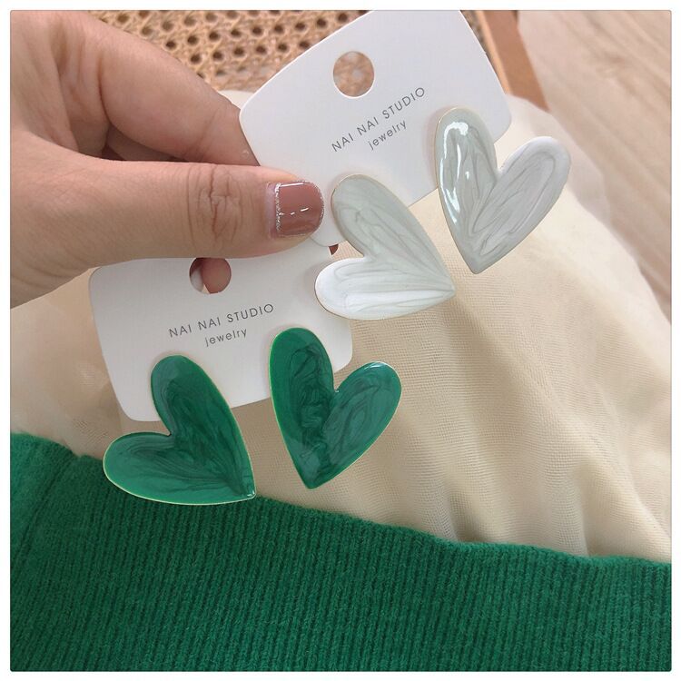 Needle Vintage Dark Green Series Korean Style Earrings
