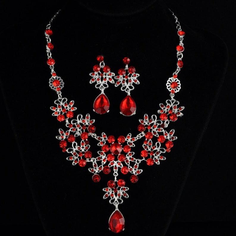 Bride Ornament Butterfly Big Water Drop Necklaces